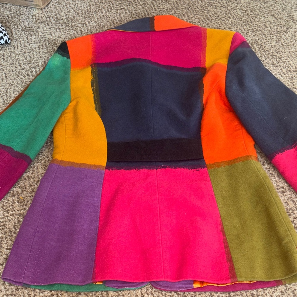 Moschino Multicolor Patchwork Blazer in Pink, Ora… - image 8